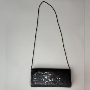 Women's Purse Evening Bag Black Metal Mesh Clutch